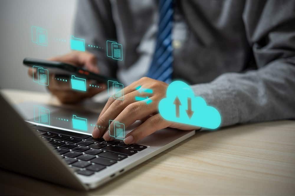 ftp file Transfer Protocol comp uter database download service folder software business backup recovery infrastructure glowing exchange information data internet cloud technology online laptop.