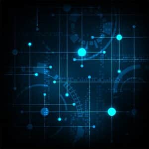 Blaue Linien und Punkte Hintergrund