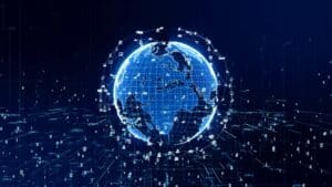 Technology Network Data Connection, Digital Network and Cyber Se
