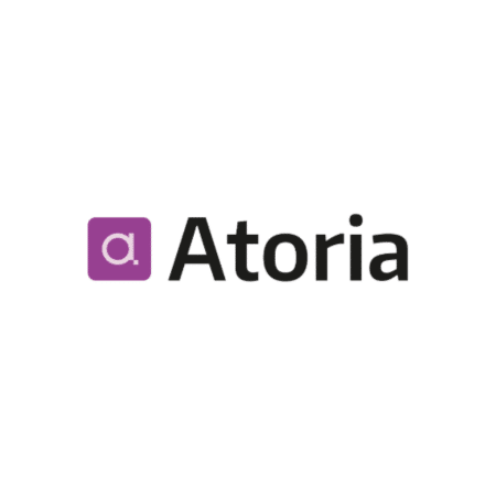 Atoria Firmenlogo auf weißem Hintergrund
