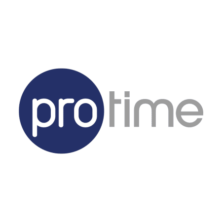 Protime Firmenlogo auf weißem Hintergrund