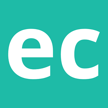 Logo mit weißen Buchstaben auf türkisfarbenem Hintergrund