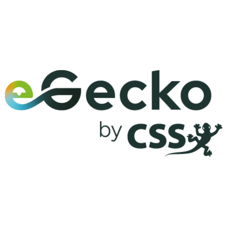 eGecko by CSS Logo mit Gecko-Symbol