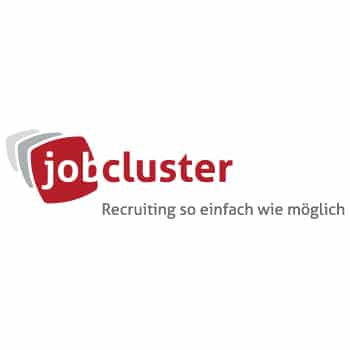 Jobcluster Logo mit Slogan Recruiting einfach