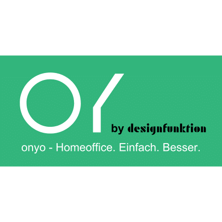 Grünes Banner mit onyo Logo und Slogan