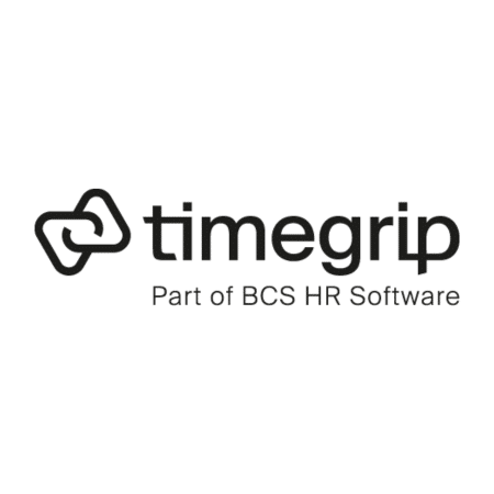 Timegrip-Logo mit Hinweis auf BCS HR Software